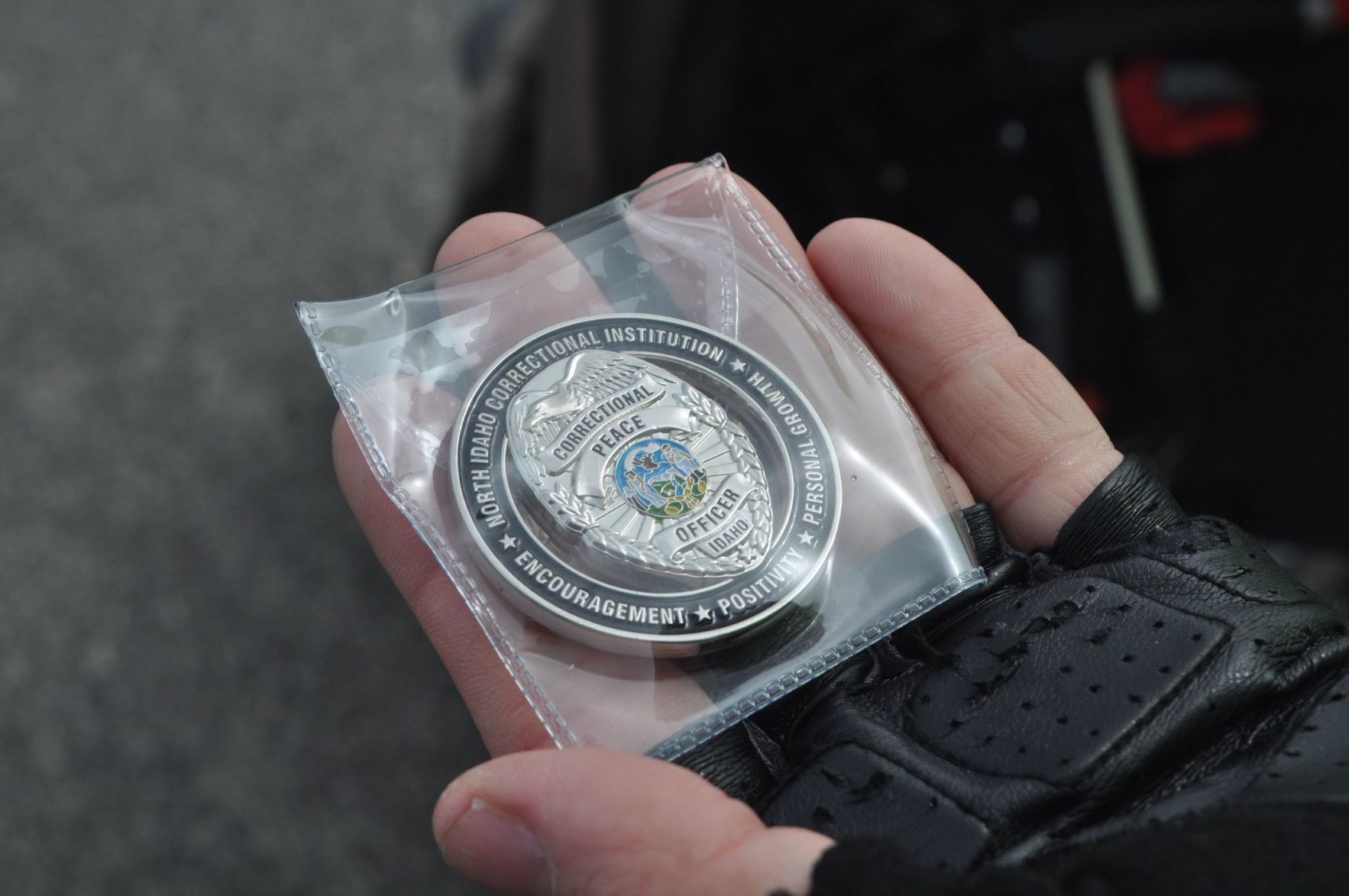 Veteran on cross-country walk receives NICI Challenge Coin